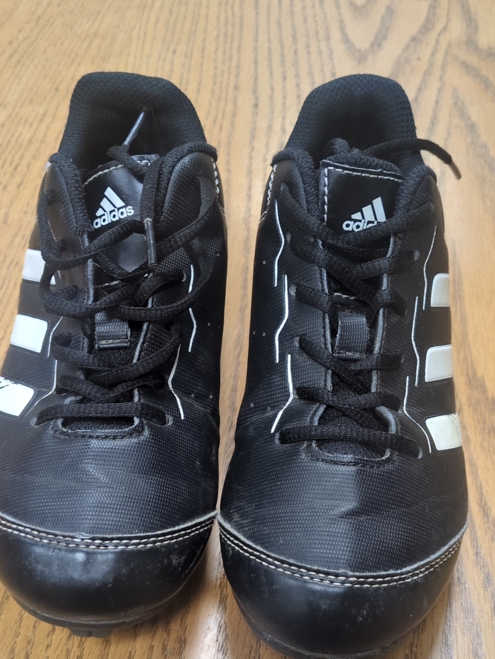 adidas Black and White Kids Soccer Shoes